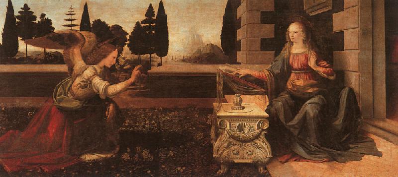  Leonardo  Da Vinci The Annunciation-o Germany oil painting art